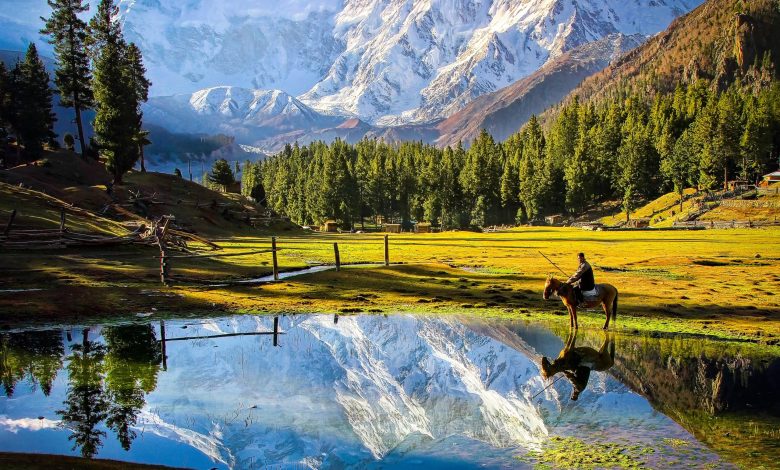نانگا پربت کے سامنے واقع فیری میڈوز کا قدرتی نظارہ