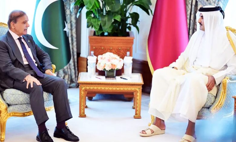 وزیراعظم کی قطری امیر سے ملاقات، اسرائیلی اشتعال انگیزیوں کا مقابلہ کرنے کے لیے مسلم اتحاد پر زور
